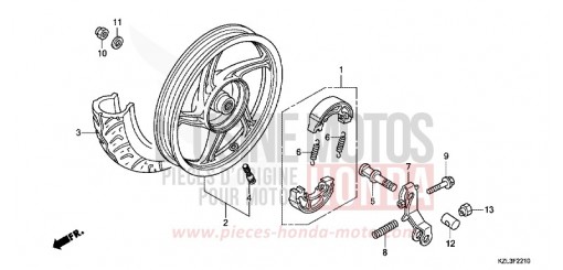 REAR WHEEL NSC110MPDE de 2014